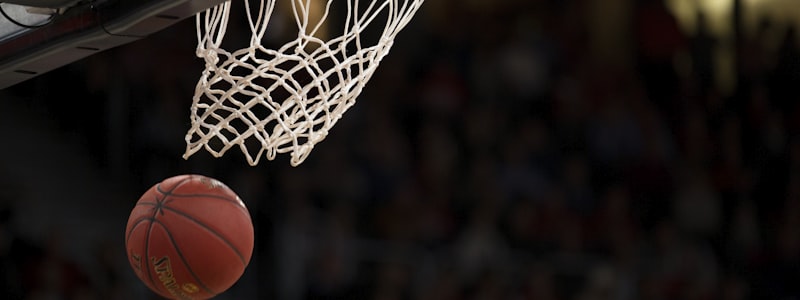 NBA比赛现场，球员执行罚球，观众席氛围热烈